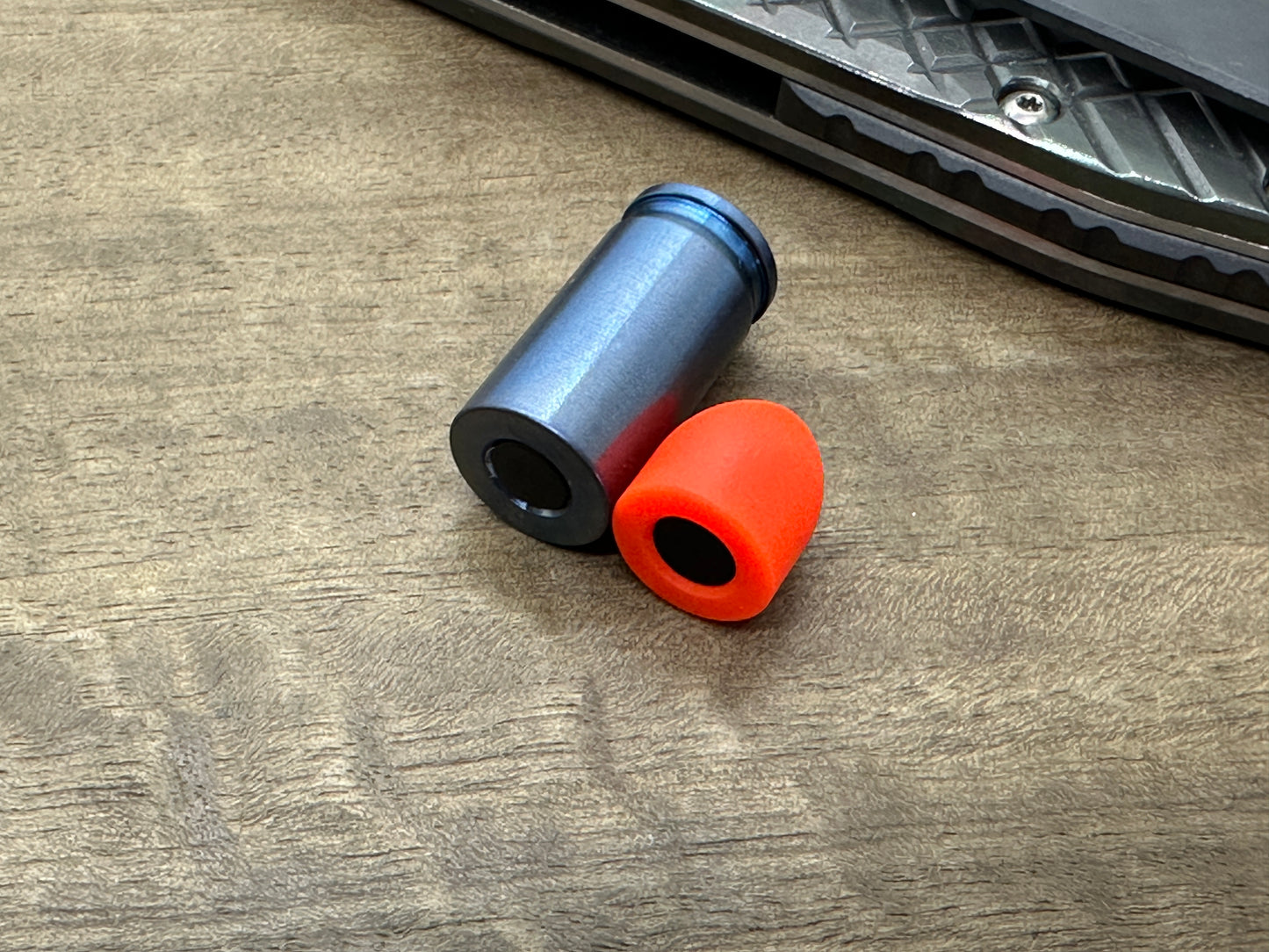 ORANGE TurboGlow Titanium Blue ano HAPTIC-BULLET Haptic Slider Fridge magnet