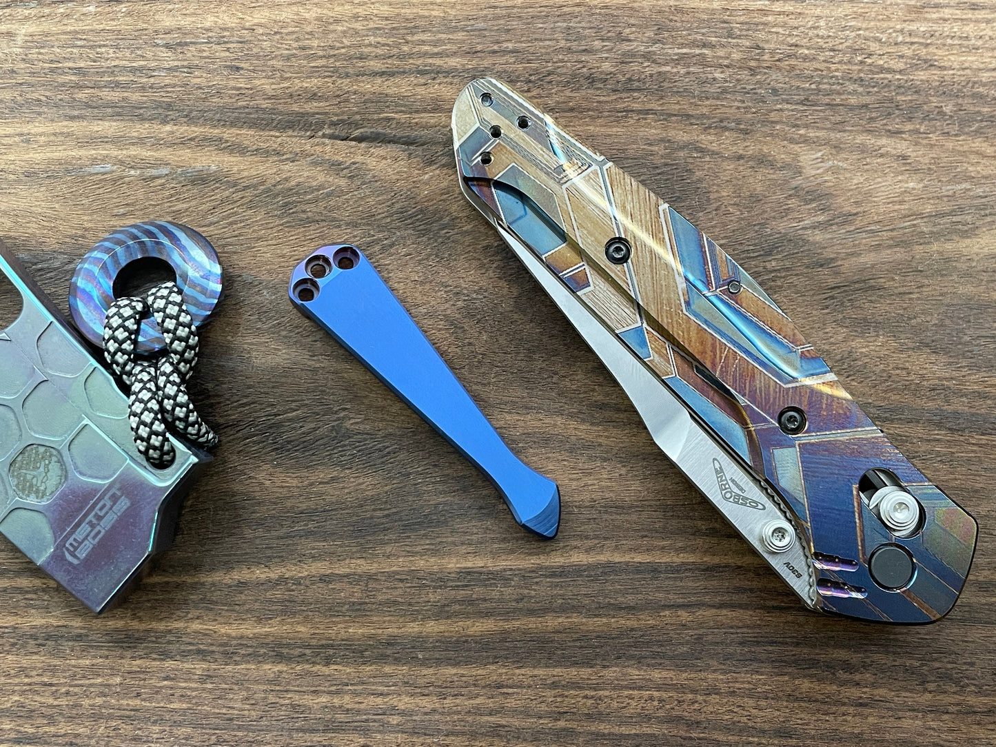 BLUE ano SPIDY Titanium CLIP for most Benchmade models