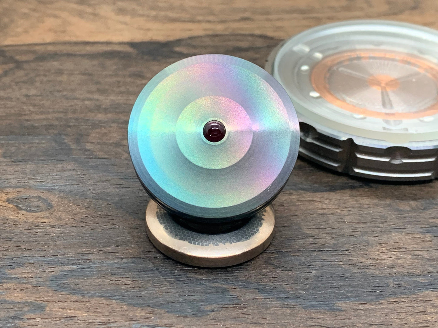 Black-Rainbow Zirconium Grooved PERFORMER Spinning Top