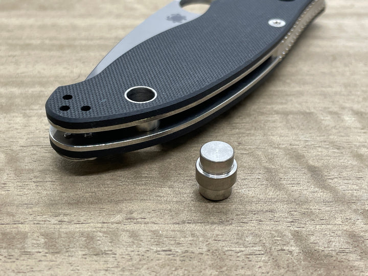 Titanium Lanyard Hole Plug<br>Spyderco PM2 & PM3