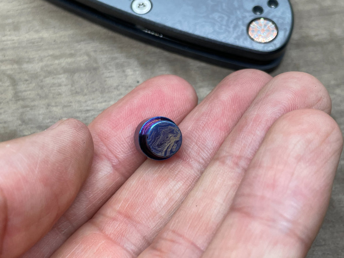 Titanium Lanyard Hole Plug<br>Spyderco PM2 & PM3