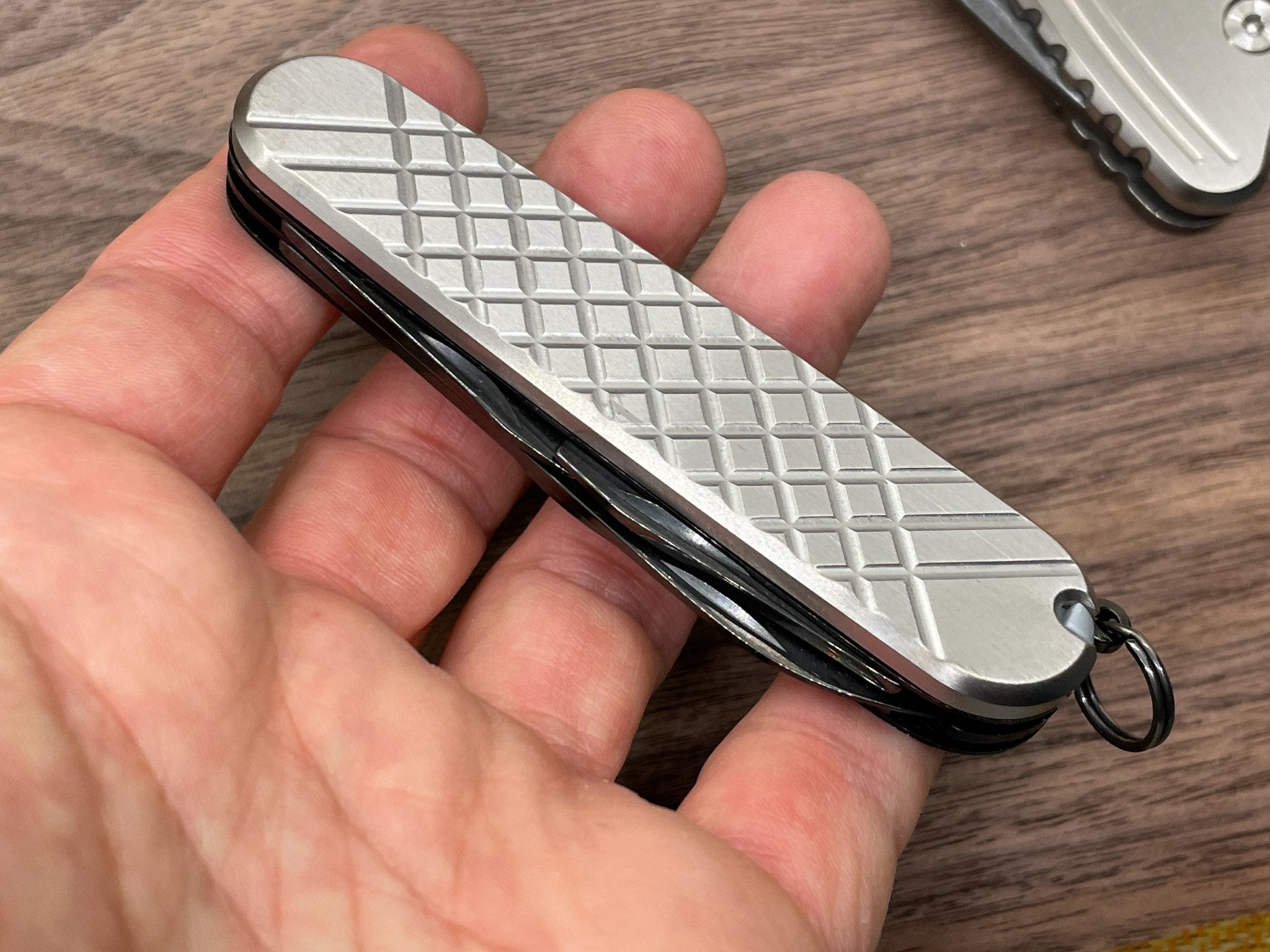 FRAG CNC Milled 91mm Titanium Scales for Swiss Army SAK
