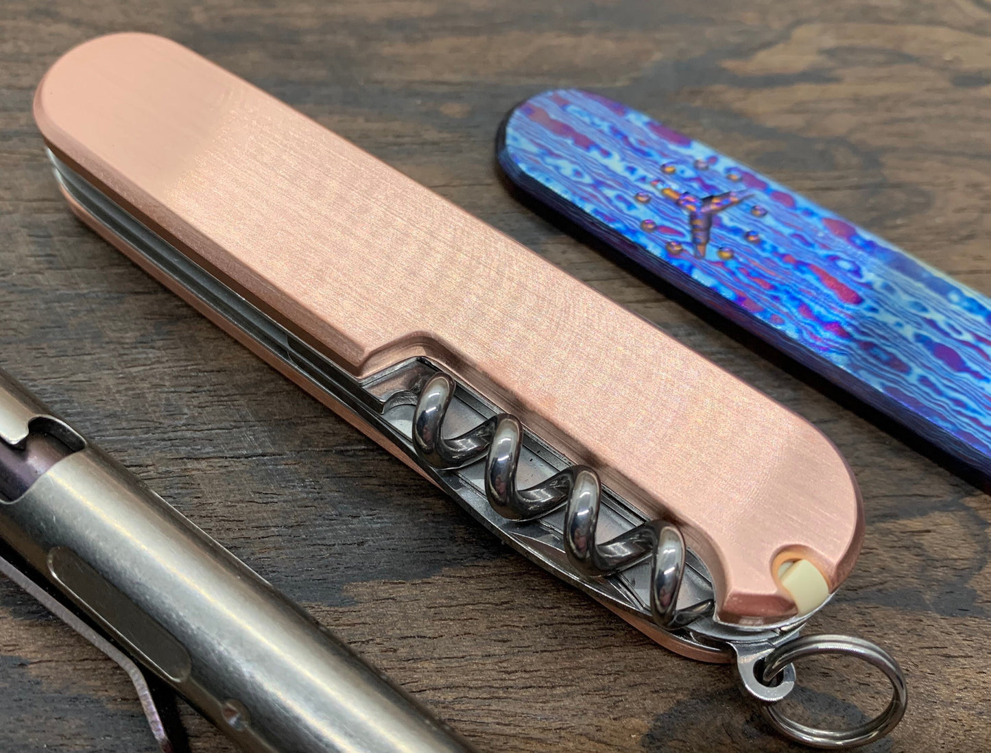 91mm Scales for Swiss Army SAK Brushed Copper 91mm