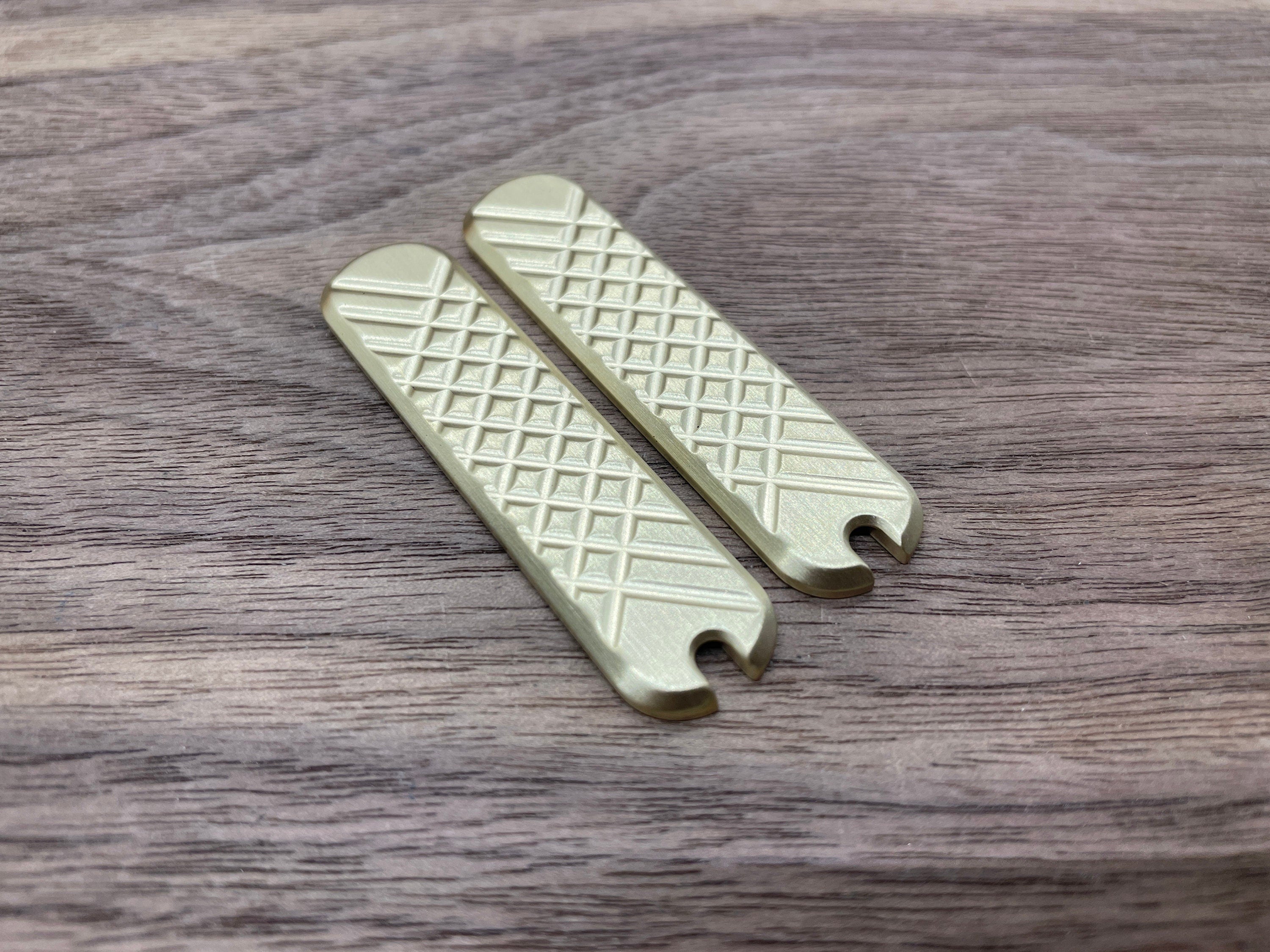 FRAG Cnc milled 58mm Brass Scales for Swiss Army SAK