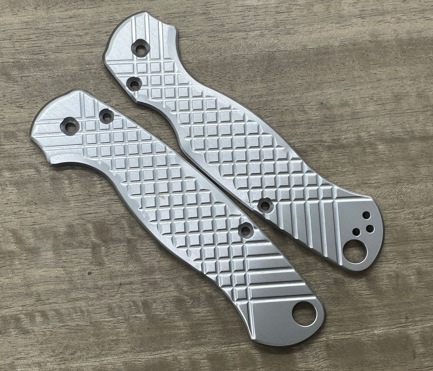 Redesigned FRAG milled Titanium scales for Spyderco Paramilitary 2 PM2