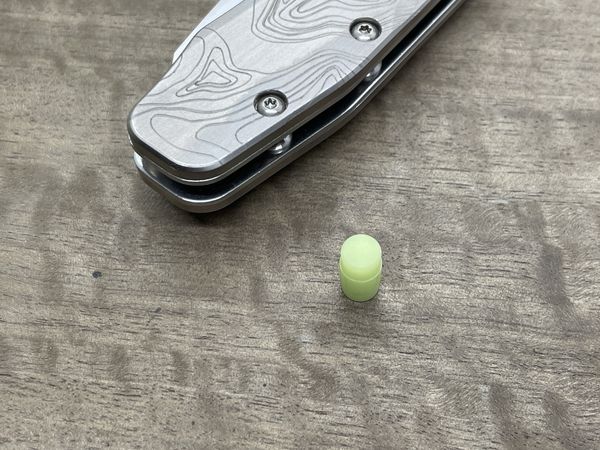 TurboGlow lanyard hole stopper for Spyderco SMOCK