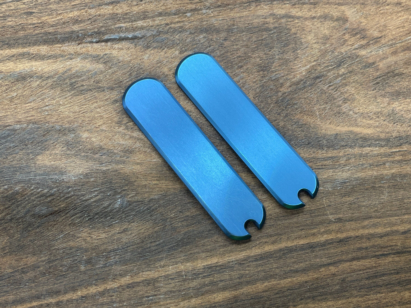 BLUE anodized 58mm Titanium Scales for Swiss Army SAK