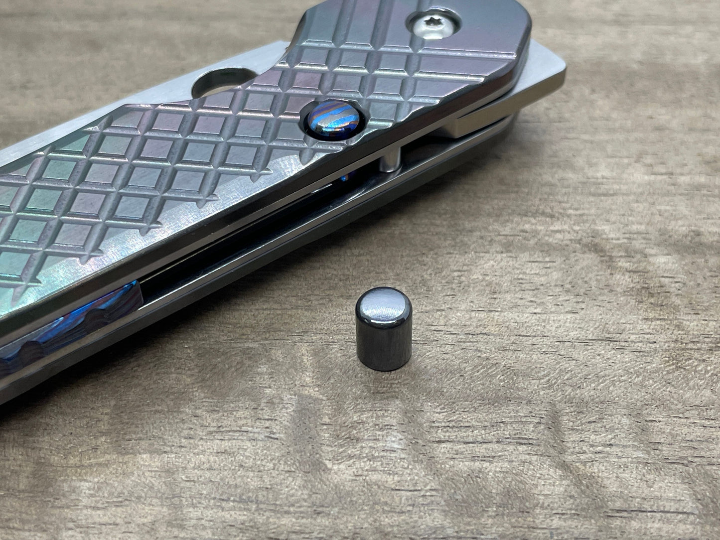 Black Zirconium Button for Spyderco SMOCK