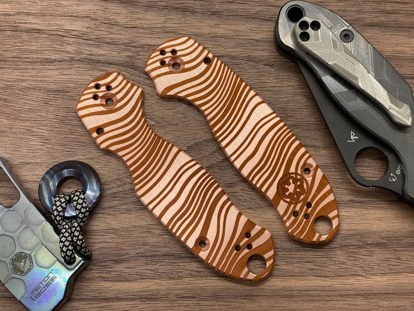 BESKAR Mandalorian Copper Scales for Spyderco Para 3