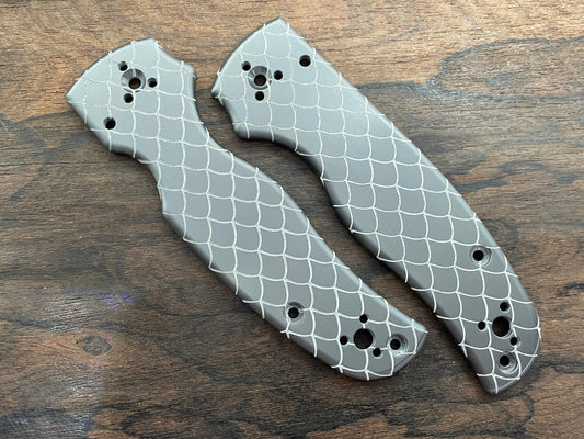 DRAGONSKIN engraved Black Zirconium Scales for SHAMAN Spyderco