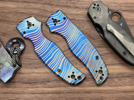 Flamed BESKAR Mandalorian Titanium Scales for SHAMAN Spyderco