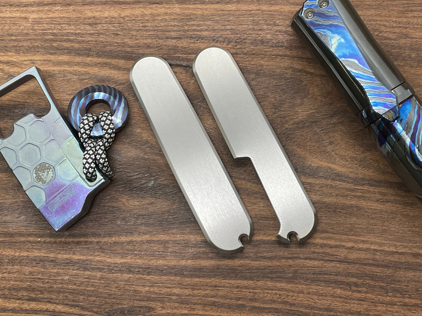 91mm BRUSHED Titanium Scales for Swiss Army SAK