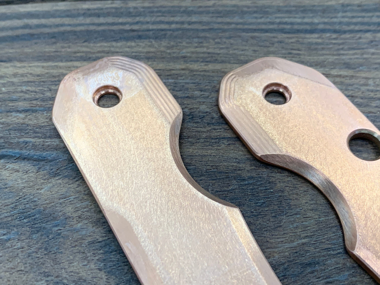 Deep BRUSHED Copper Scales for Spyderco SMOCK