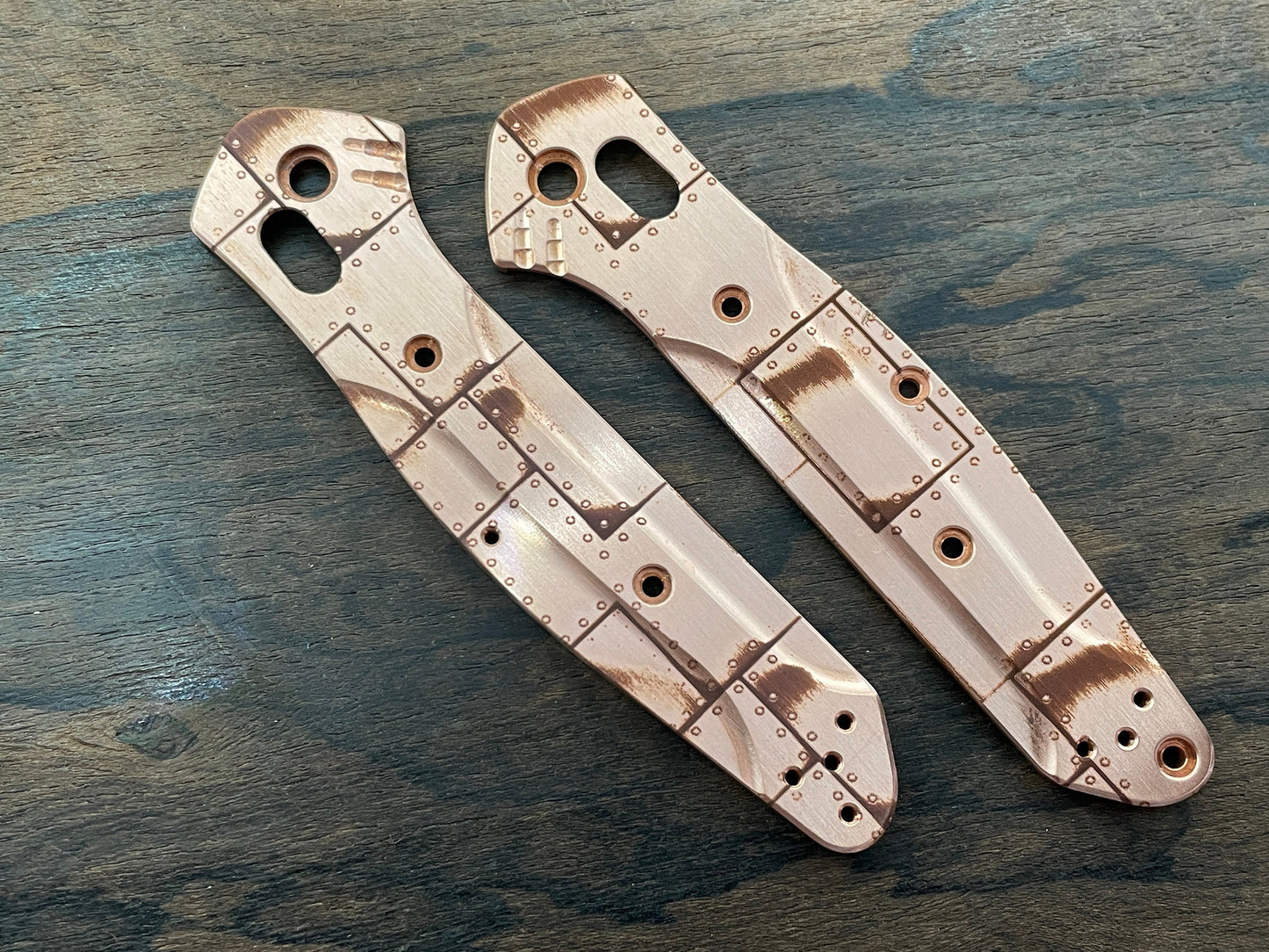 RIVETED AIRPLANE Copper Scales for Benchmade 940 Osborne