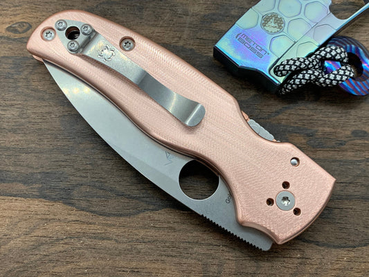 Deep Brushed Copper Scales for SHAMAN Spyderco