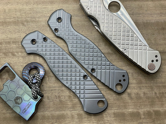 FRAG milled black Zirconium scales for Spyderco Paramilitary 2 PM2