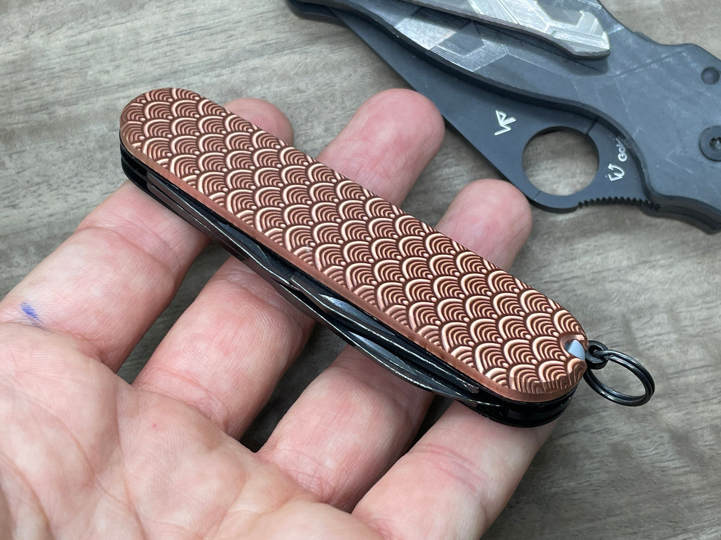 SEIGAIHA 91mm Copper Scales for Swiss Army SAK