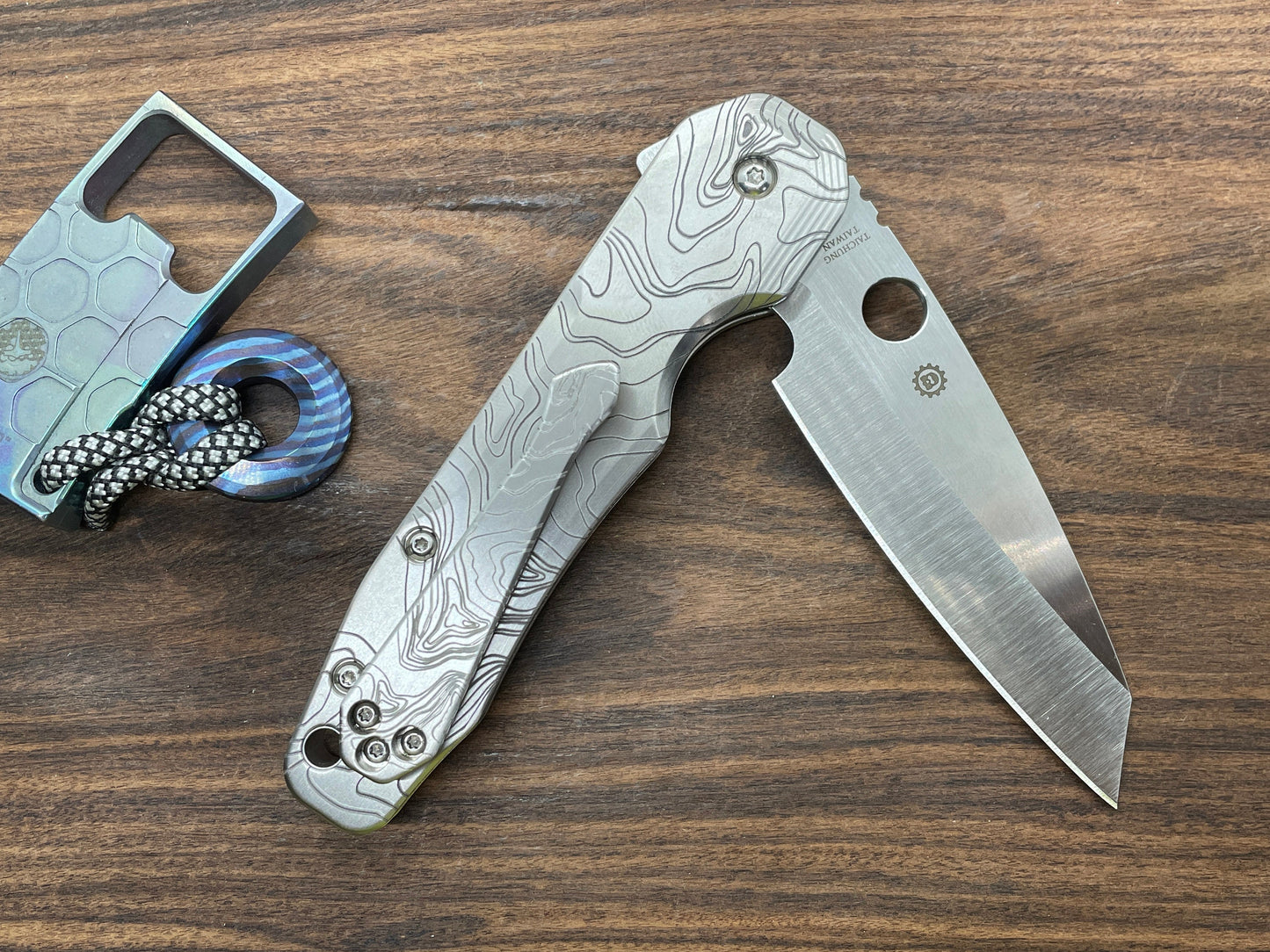 STONE WASHED Brass Scales for Spyderco SMOCK