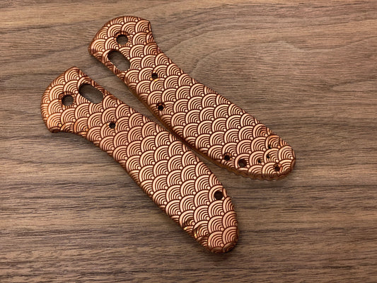 SEIGAIHA COPPER Scales for Benchmade GRIPTILIAN 551 & 550