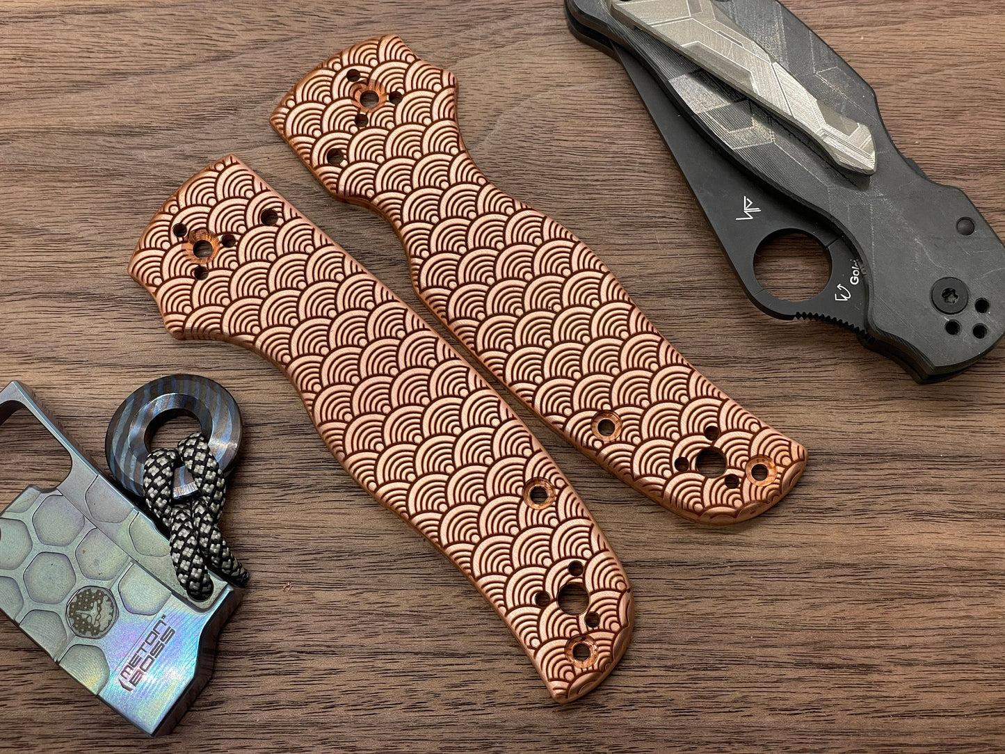 SEIGAIHA Copper Scales for SHAMAN Spyderco