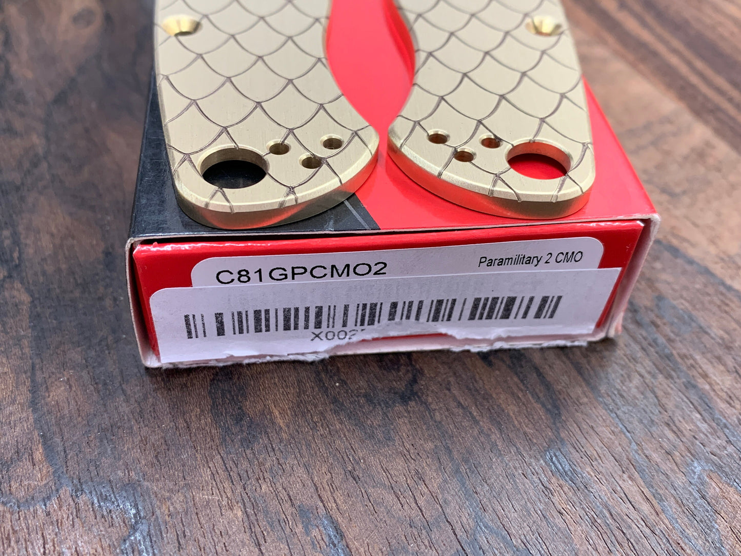 DRAGONSKIN engraved Brass Scales for Spyderco Paramilitary 2 PM2