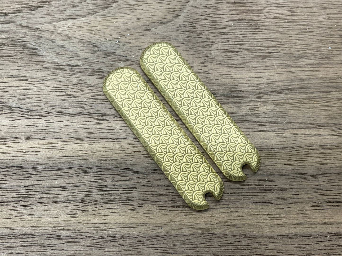 SEIGAIHA 58mm Brass Scales for Swiss Army SAK