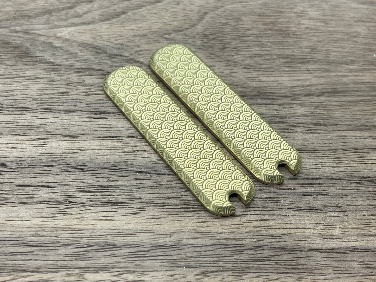 SEIGAIHA 58mm Brass Scales for Swiss Army SAK