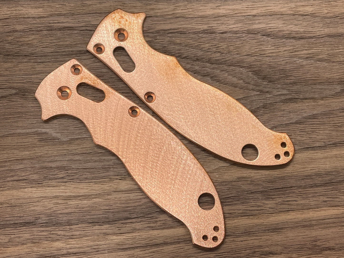 Deep BRUSHED Copper scales for Spyderco MANIX 2