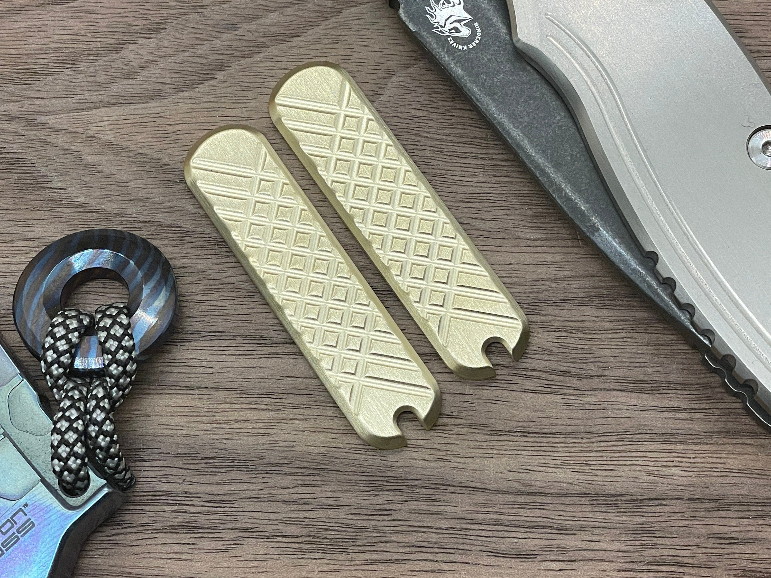 FRAG Cnc milled 58mm Brass Scales for Swiss Army SAK