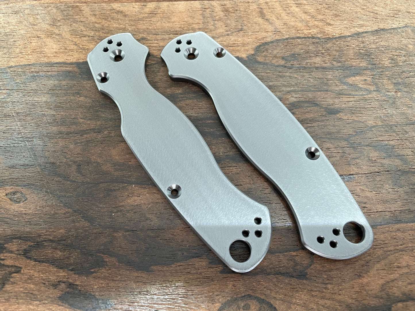 Deep Brushed black Zirconium scales for Spyderco Paramilitary 2 PM2