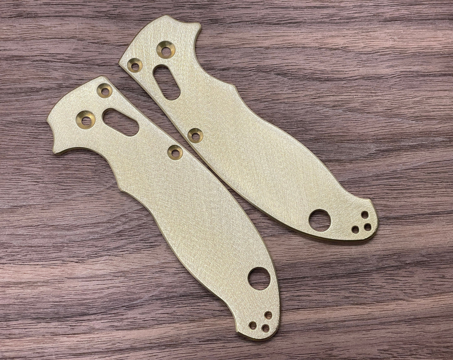 Deep BRUSHED Brass scales for Spyderco MANIX 2
