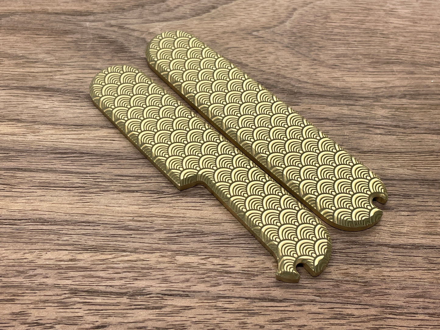 SEIGAIHA 91mm Brass Scales for Swiss Army SAK