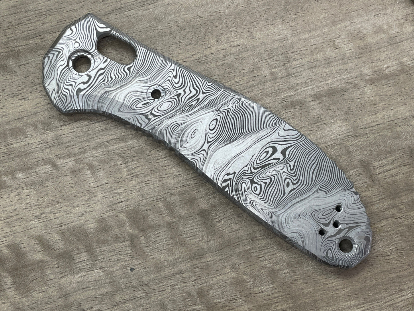 DAMASTEEL pattern engraved Titanium Scales for Benchmade GRIPTILIAN 551 & 550