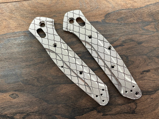 DRAGONSKIN engraved Titanium Scales for Benchmade 940 Osborne