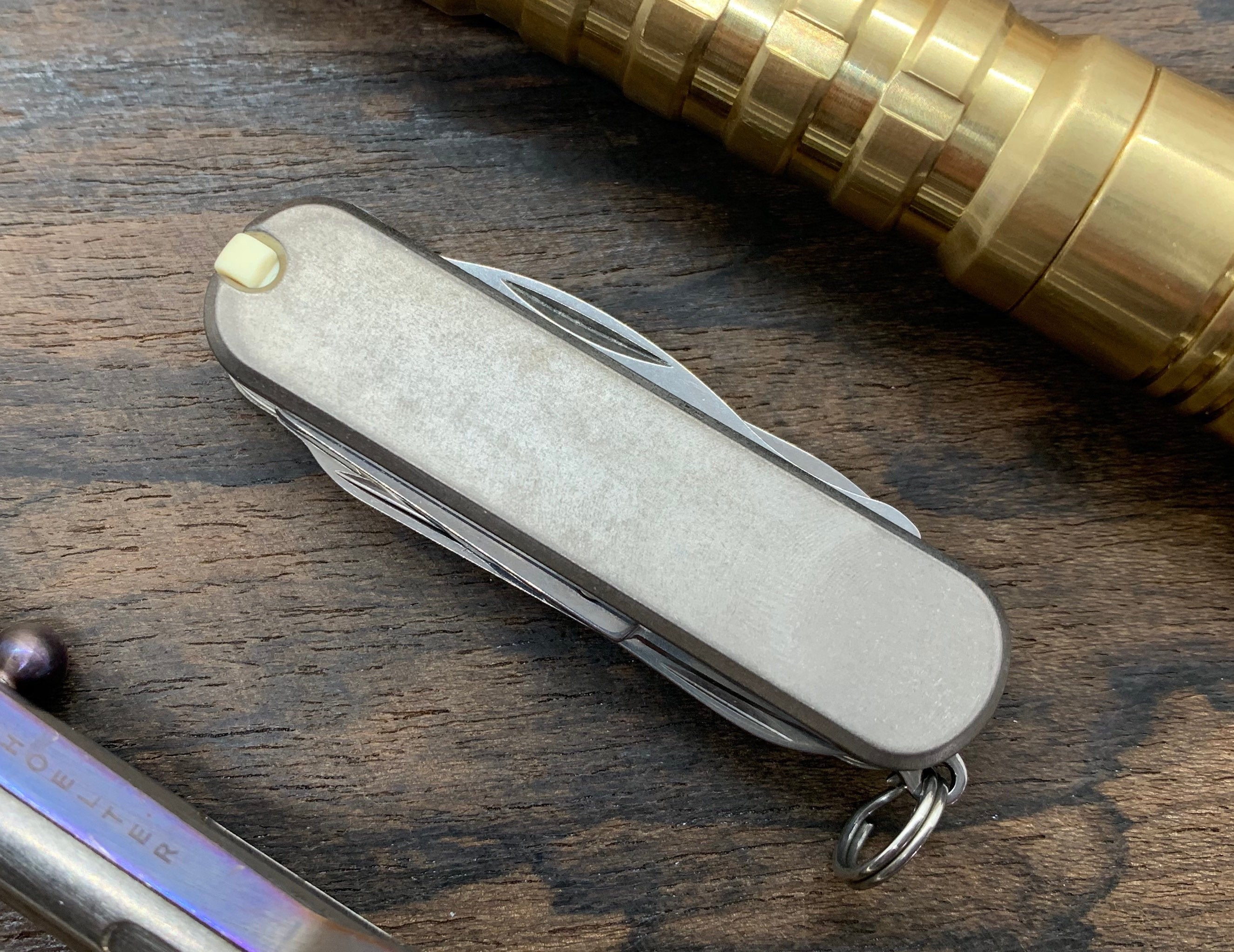 Swiss army knife online titanium scales