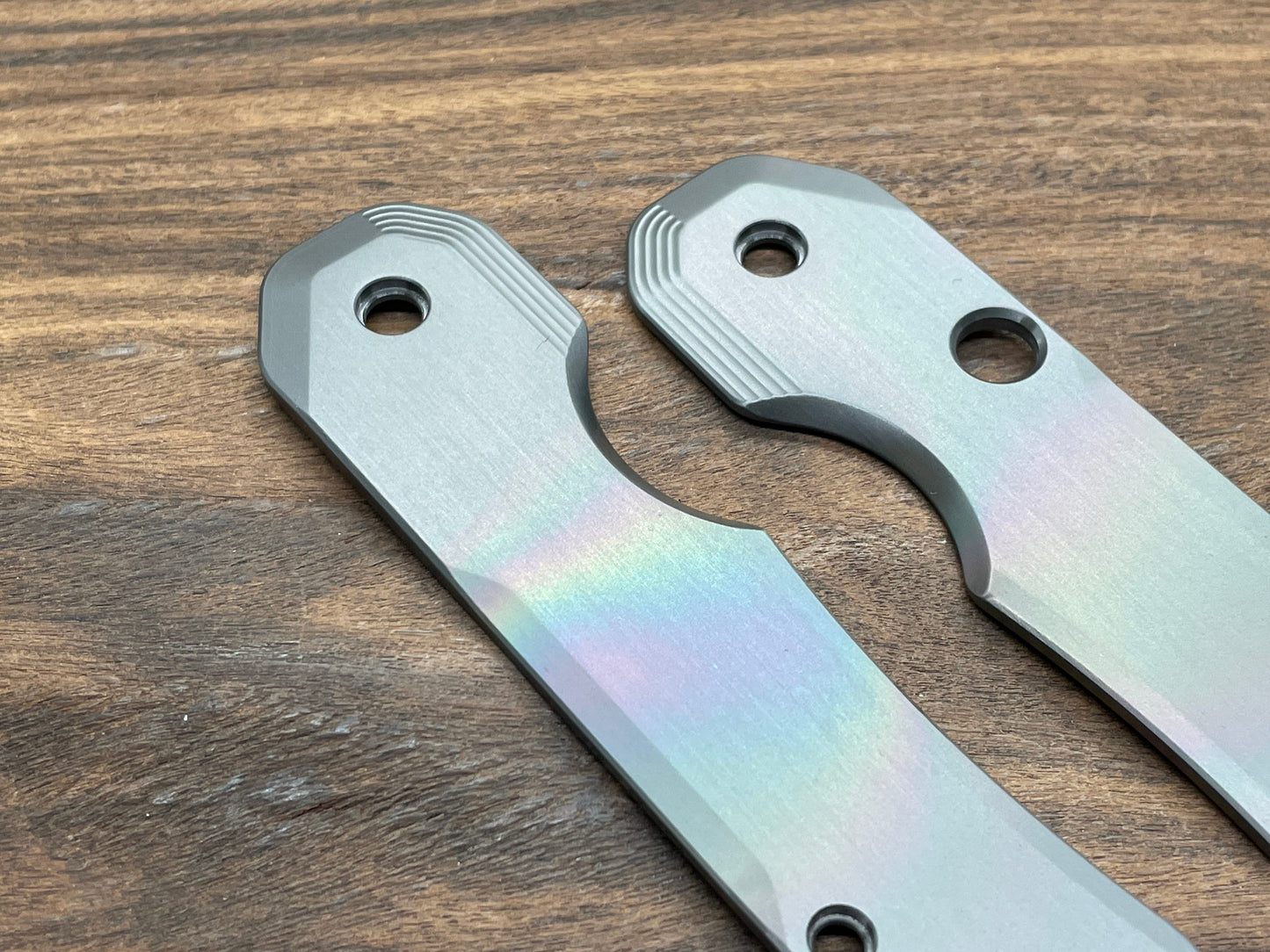 Black Rainbow Zirconium Scales for Spyderco SMOCK