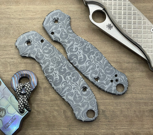 VICTORIA black Zirconium scales for Spyderco Para 3