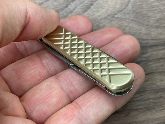 FRAG Cnc milled 58mm Brass Scales for Swiss Army SAK