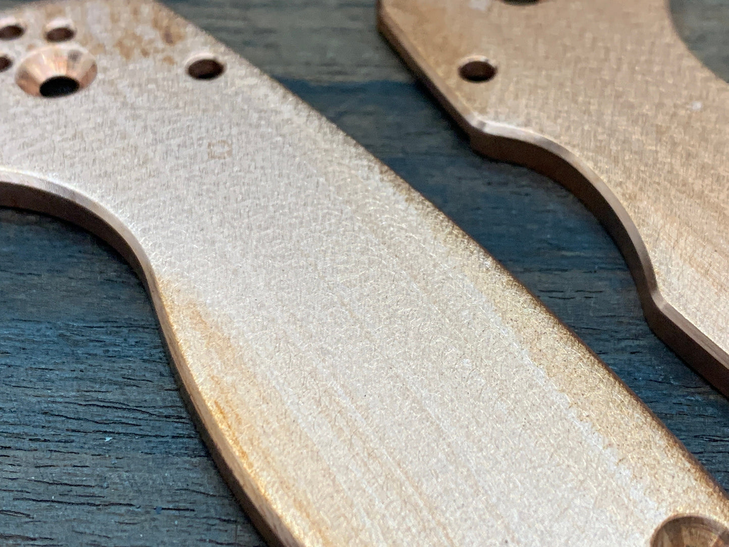 DEEP BRUSHED Copper Scales for Spyderco Para 3
