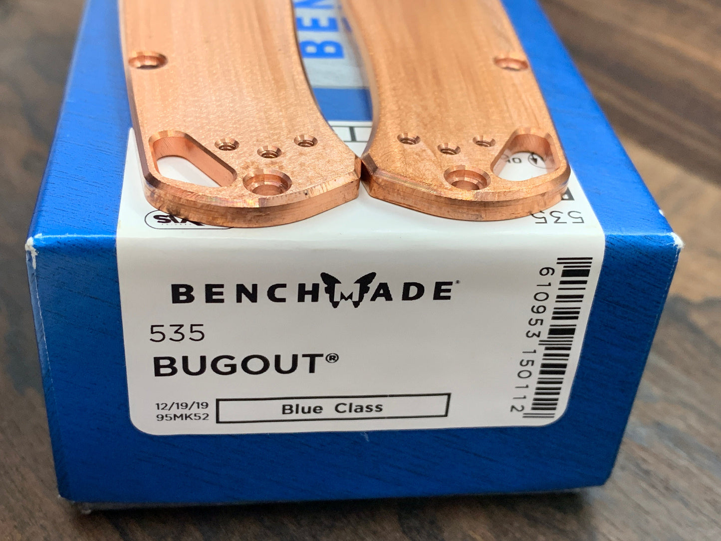 Proprietary Deep Brushed Copper Scales for Benchmade Bugout 535