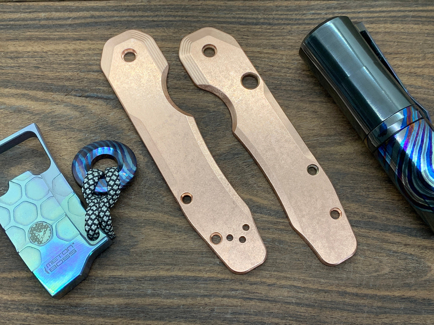 STONE Washed Copper Scales for Spyderco SMOCK
