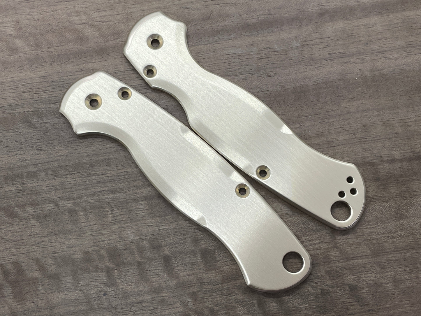 Brushed Brass Scales for Spyderco Paramilitary 2 PM2