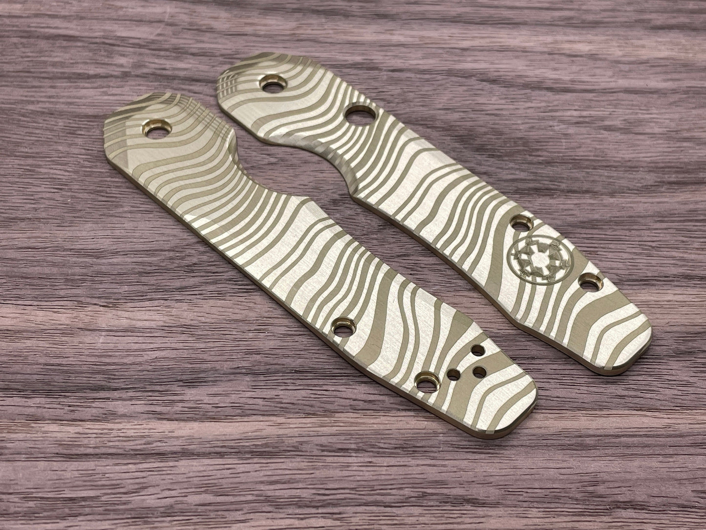 BESKAR Mandalorian Brass Scales for Spyderco SMOCK