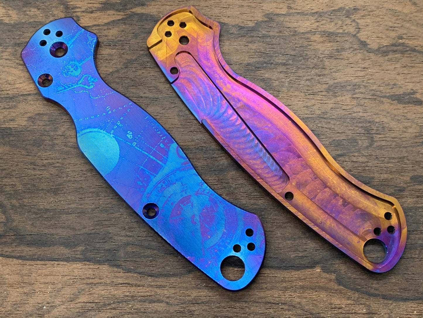 PIRATE Flamed Titanium scales for Spyderco Paramilitary 2 PM2