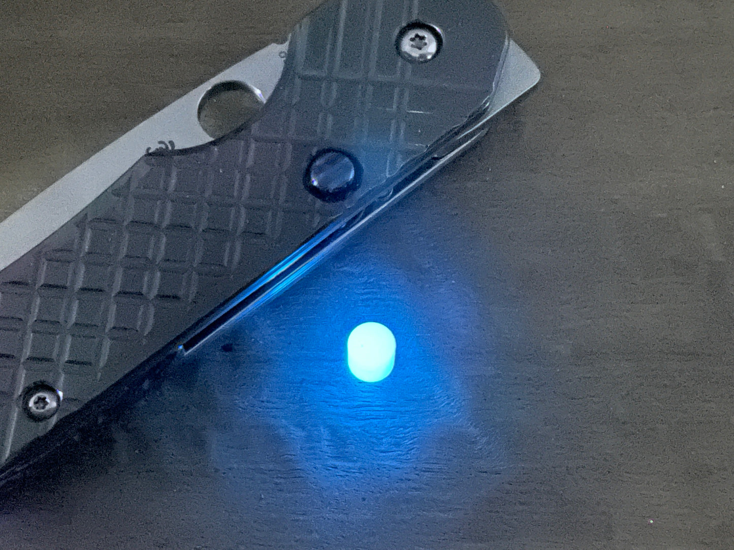 TurboGlow Button for Spyderco SMOCK Green Aqua Blue Orange Pruple