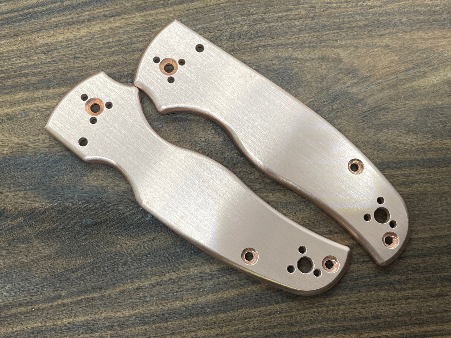 Brushed Copper Scales for SHAMAN Spyderco