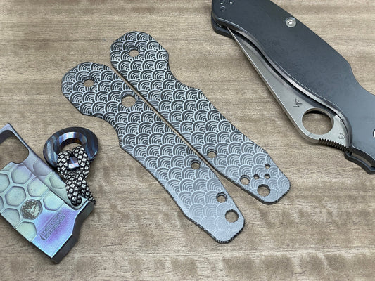 SEIGAIHA Black Zirconium Scales for Spyderco SMOCK