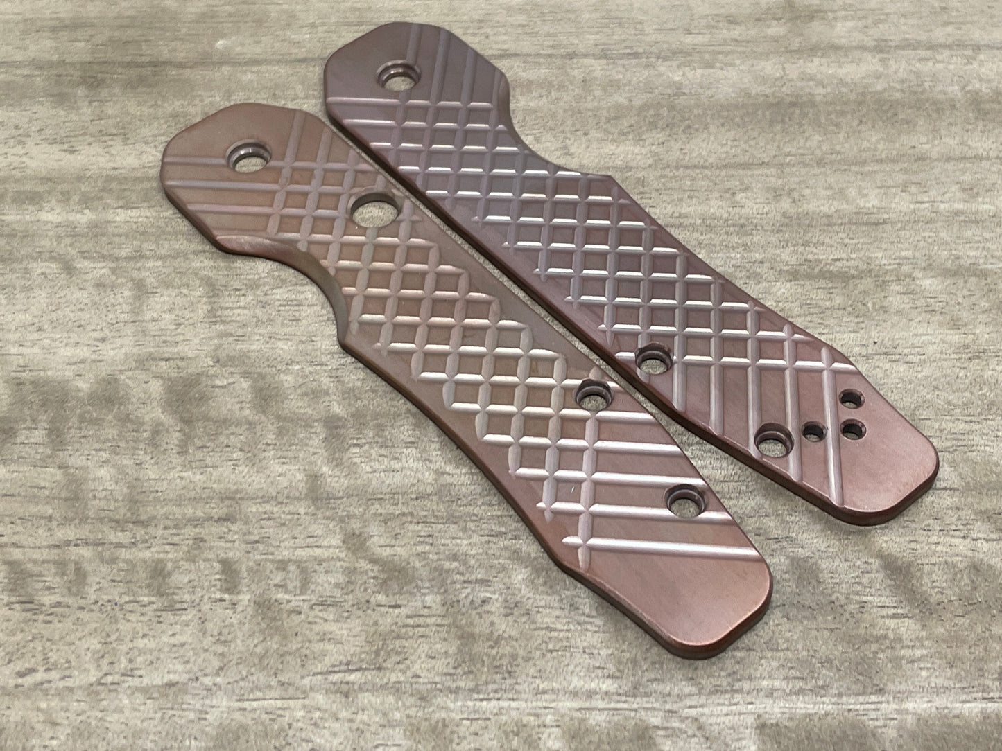 dark Copper FRAG milled Scales for Spyderco SMOCK