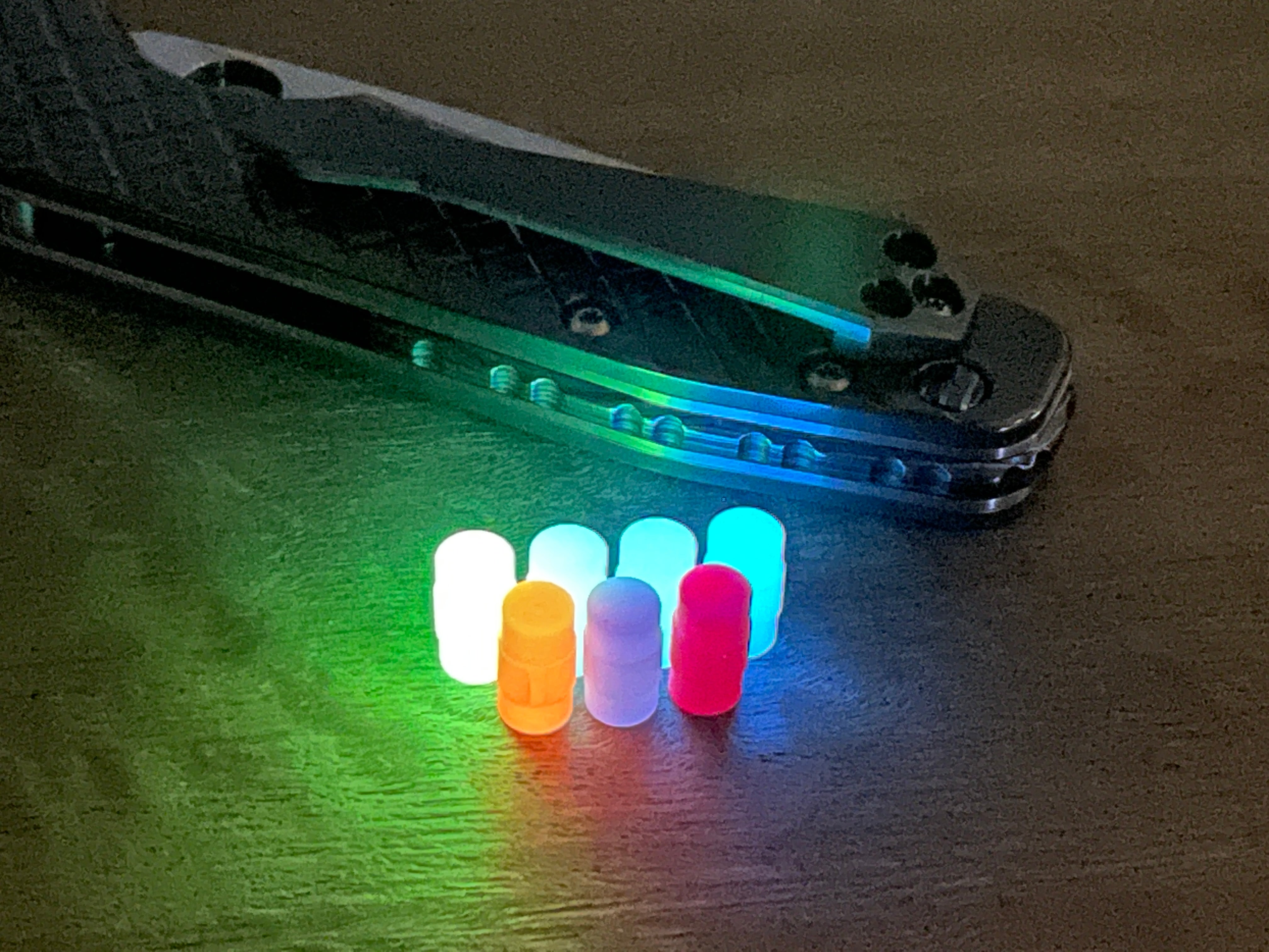 TurboGlow lanyard hole stopper for Spyderco SMOCK
