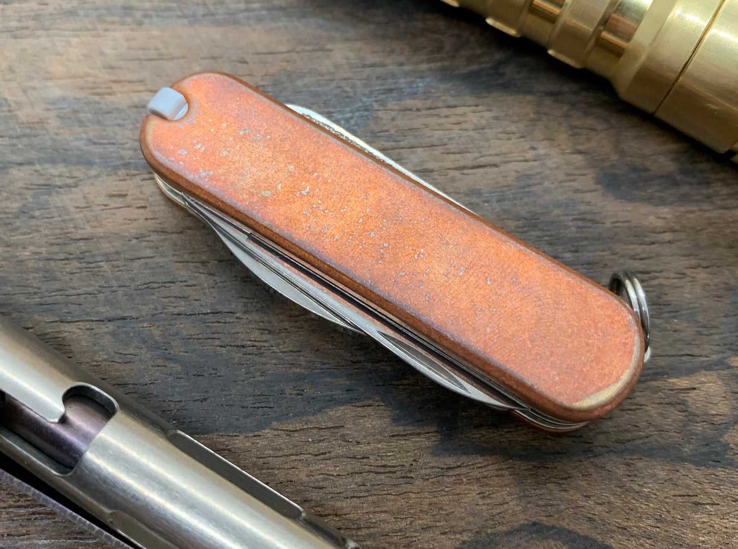 58mm Tumbled Copper Scales for Swiss Army SAK
